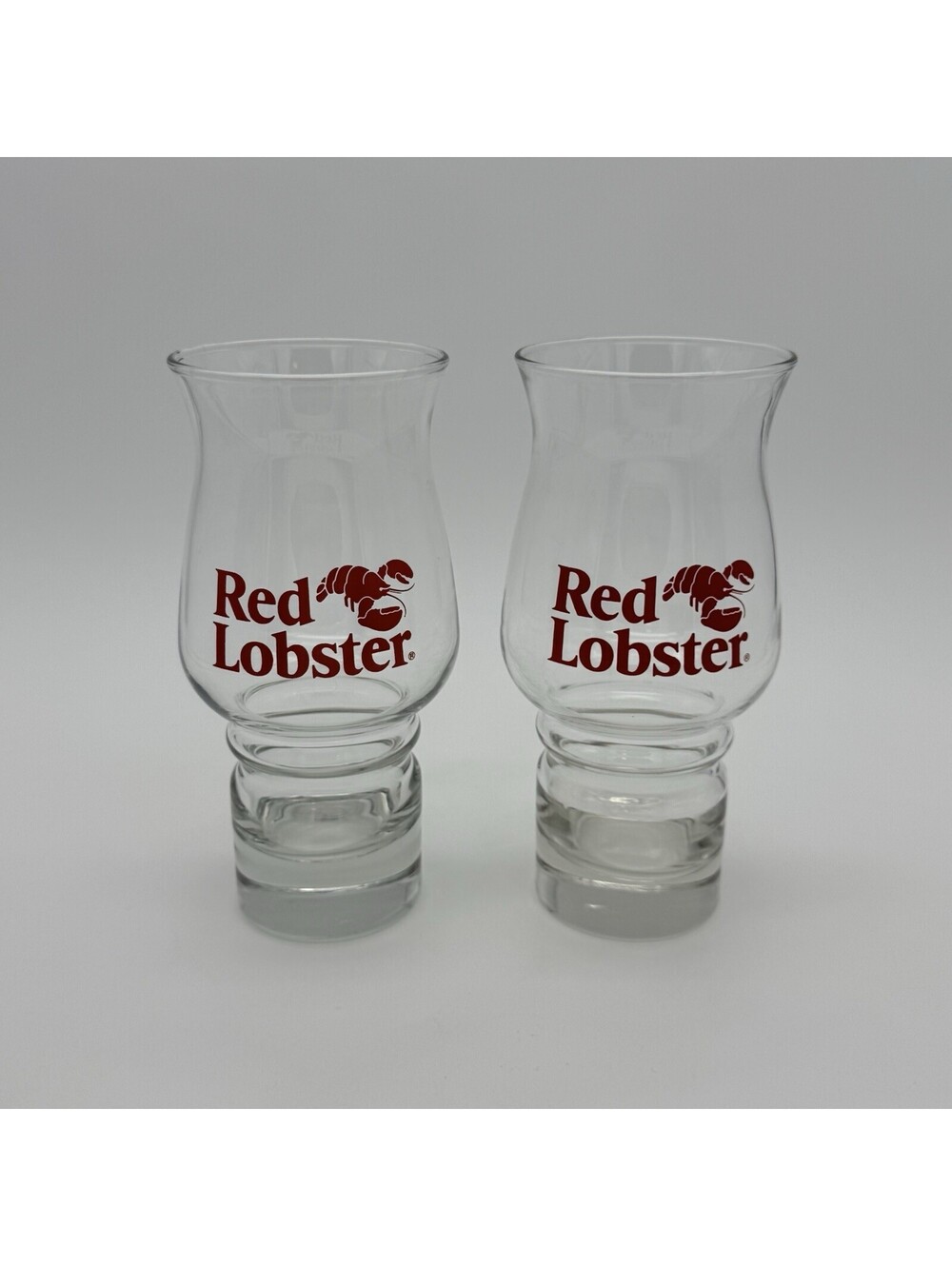 Vintage Red Lobster Restaurant Hurricane Glass 6.75” Drink Collectible